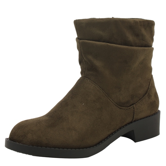 Other - Girls Khaki Slouchy Mid Calf Riding Low Heel Boot
